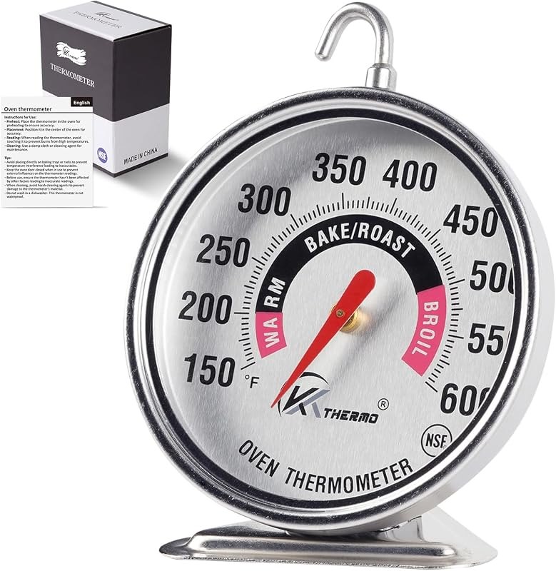 Oven Thermometer 2.75-Inch Large Dial, 150-600°F, NSF, Hook & Stand — Mats, bannetons, and oven thermomete for mats