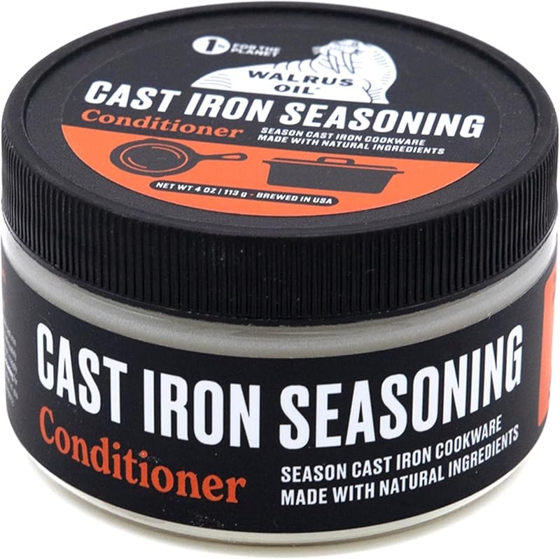 Walrus Oil - Cast Iron Seasoning, Protect and Season Cast Iron Cookware, Prevents Rust, Works on Griddles, Pans, Pots