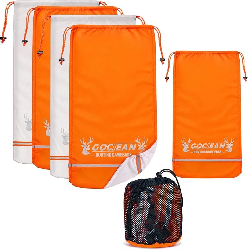 Game Bags Elk 5 Packs, Ultralight Breathable Hunting Meat Bags For Elk,Deer — deer game bags no leak for deer game bags