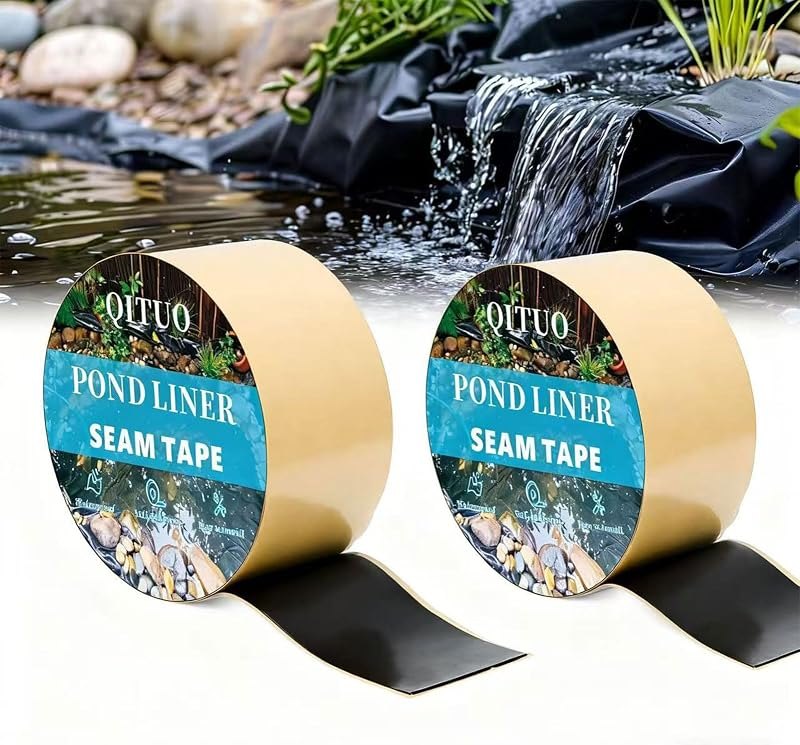 Pond Liner Seam Tape, 3" x 30' Double Sided Butyl Pond Liner Tape, Waterproof Seam Tape for EPDM Pond Liner, Self