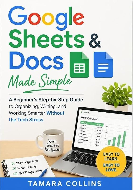 Google Sheets and Docs Made Simple: A Beginner's Step-by-Step Guide to Organizing, Writing, and Working Smarter