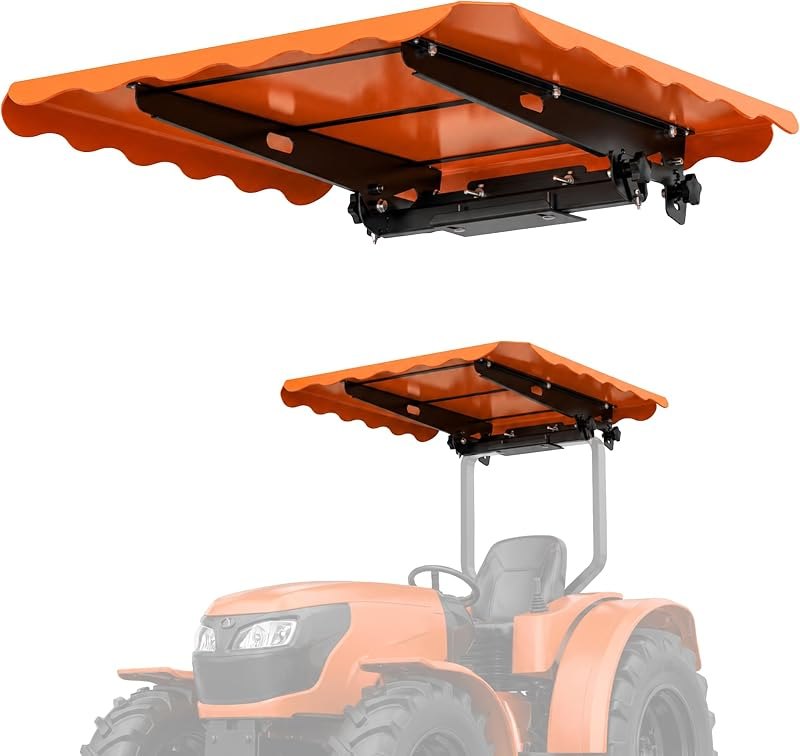 Tractor Canopy for ROPS,37.4" x 42.1" Thermoplastic Tractor Sun Shade Roof — tractor-canopy-kit for tractor canopy