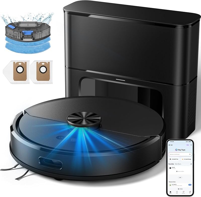 Kilgone Robot Vacuum & Mop, 90-Day Hands-Free, 6000Pa, Self-Empty, LiDAR — self empty for best robot vacuum under 40