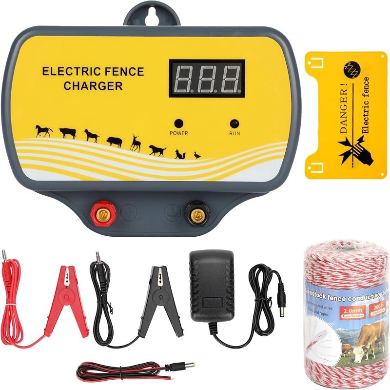 120‑Acre Electric Fence Charger, 12V 12KV 2J Pulse Generator — best-electric-fence-charger for electric fence charger