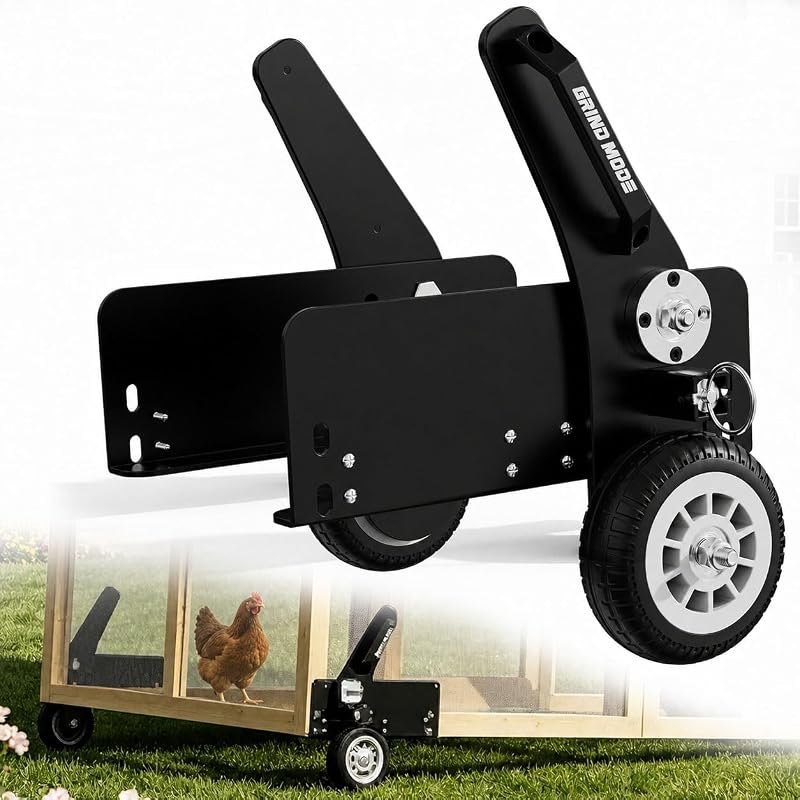 GRIND MODE Chicken Tractor Wheel Lift Kit, Chicken Coop Wheels Set of 2 — Chicken Coop pack for chicken coop kit