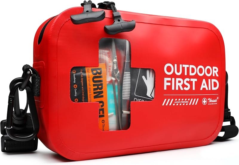 152 PCS Waterproof First Aid Kit, Small Medical Outdoor Boat Safety Dry Bag — best Boat for Boat kit