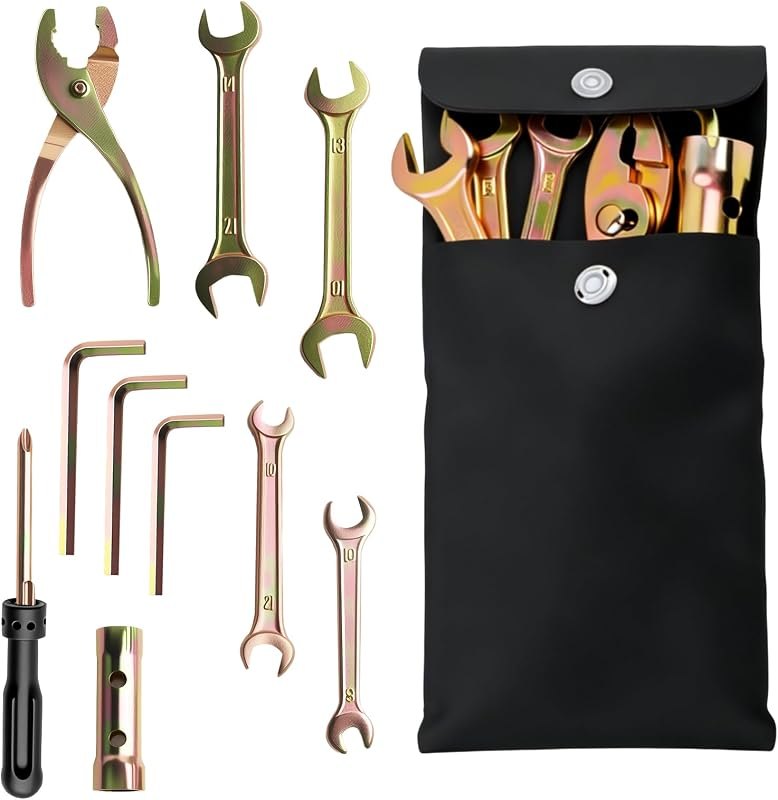 10PCS Upgraded Motorcycle Tool Kit Set with Storage Bag — Motorcycle amazon for motorcycle kit