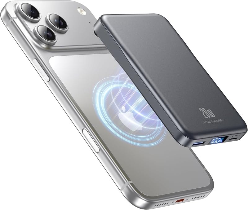 Magnetic Portable Charger 10000mAh, Fast Charging MagSafe Battery Pack — MagSafe for best power bank travel compact