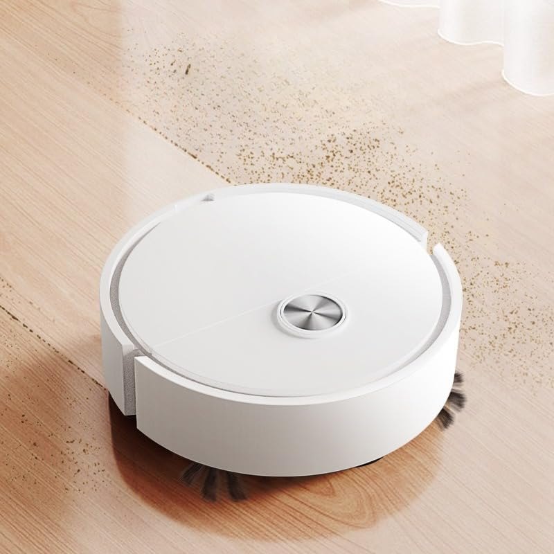 Automatic Robot Vacuum Cleaner, Battery Powered Auto Floor Sweeper,Ultra Thin Quiet for Hardwood Floors,Pet Hair,Dust