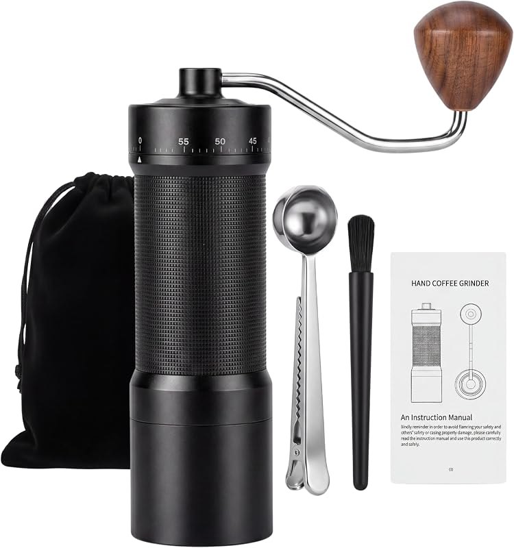 Manual Coffee Grinder, 55 Adjustable Levels Burr Coffee Grinders for Home — burr grinder for best home coffee maker