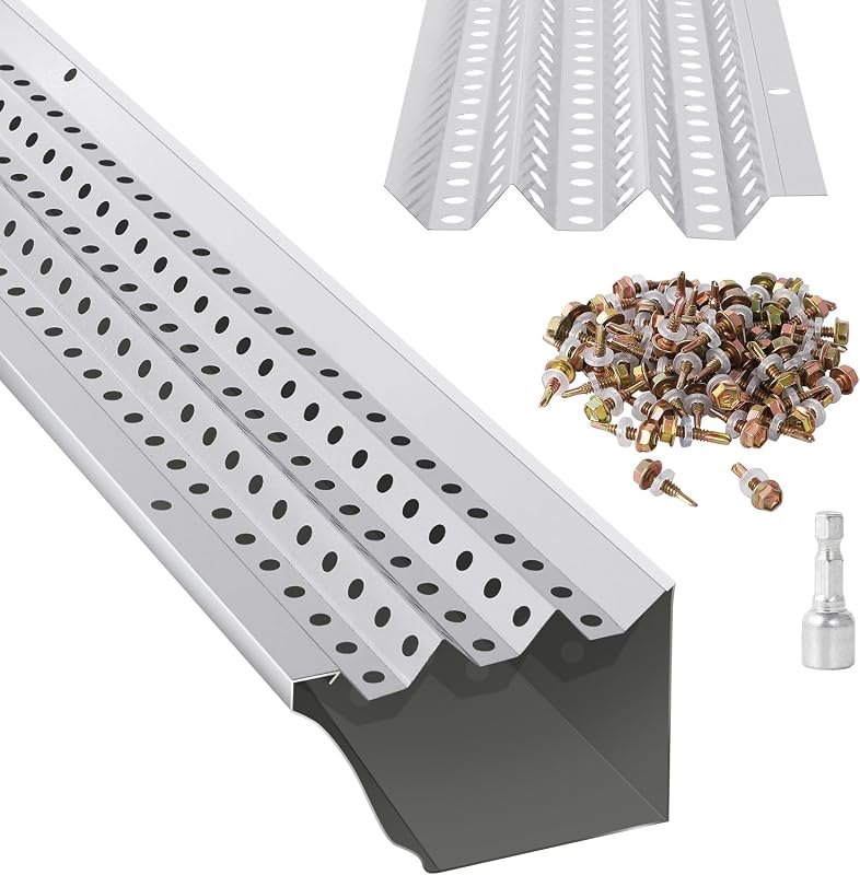 Aluminum Gutter Guard Triangular Wave Debris Screen, 5 Inch, 50 Feet