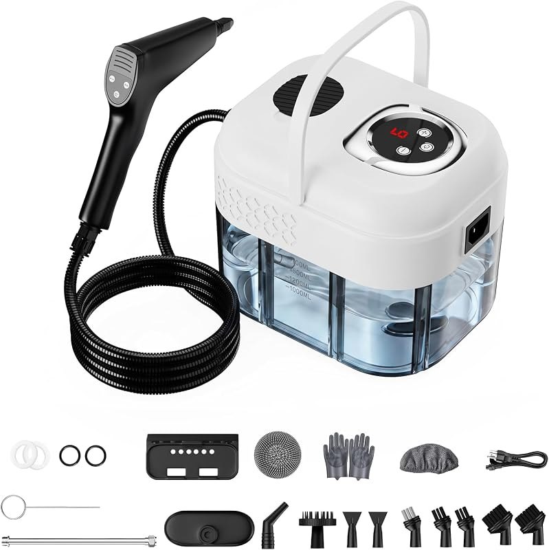 Steam Cleaner, 6-Level Adjustable Handheld Steam Cleaner for Home & Car — best handheld steam cleaner for handheld