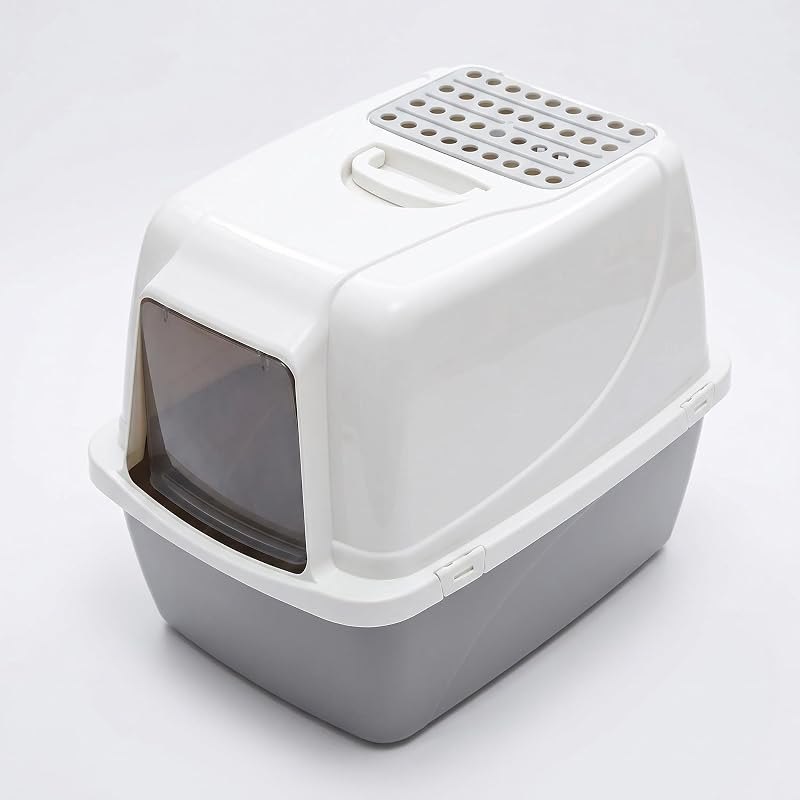Extra Large Covered Cat Litter Box with Door, Hooded Enclosed Litter Pan — litter box for best cat litter box under 40