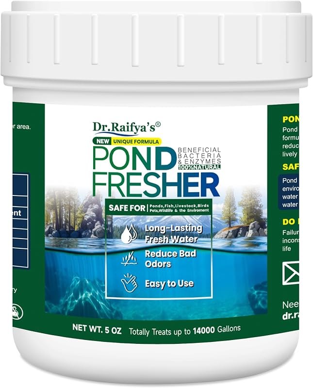 Pond Fresher-Water Clear & Odor Control for Pond & Fountain-5OZ — pond beneficial bacteria replacement for pond