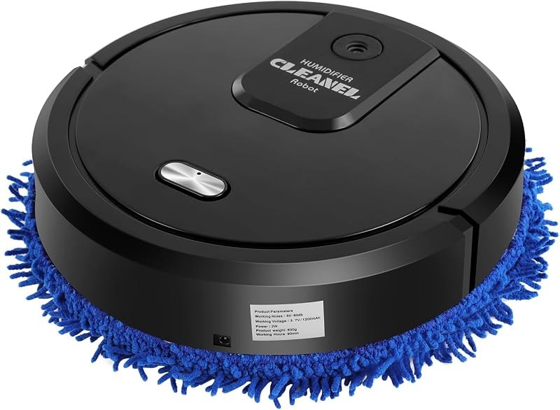 Robot Vacuum and Mop Combo, 2 in 1 Strong Suction Mop Robot with Wet Dry Pads for Hard Floor Pet Hair, Slim Design