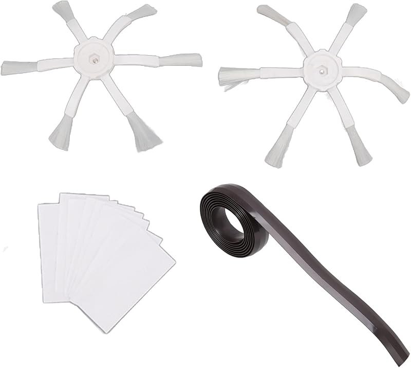 Boundary Strips for Robot Vacuum, 13ft Cuttable Magnetic Strip Tape with Double Sided Adhesive Side Brush Accessories