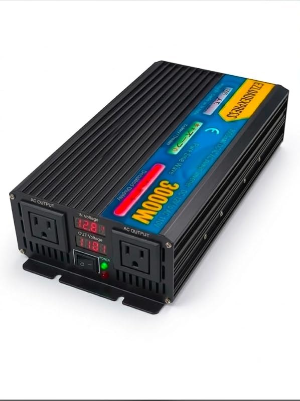 3000W Pure Sine Wave Power Inverter 12V DC to 110V 120V AC — Off Grid heavy duty for off grid