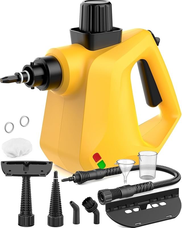 Steam Cleaner, Powerful Pressurized Handheld Steam Cleaner for Home, Multi-Surface Portable Steamer for Deep Cleaning