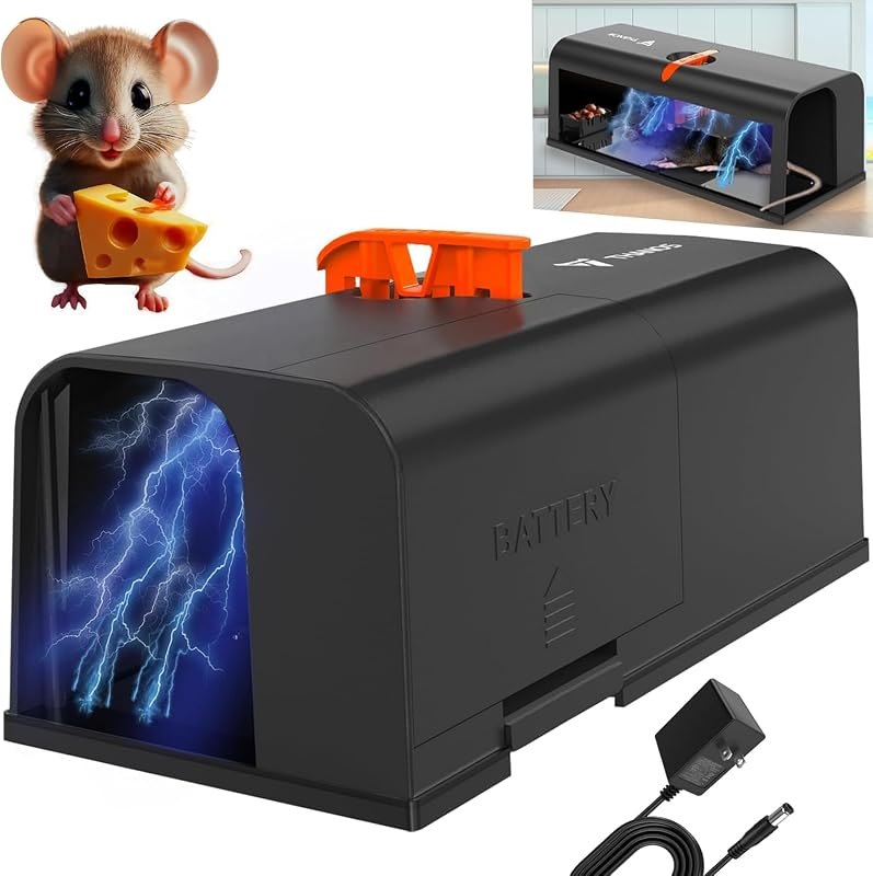 Mouse Traps Indoor for Home,Reusable Electric Humane Rat Trap with Upgraded Anti-Escape Design,Instantly Kill Rodent