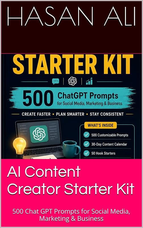 AI Content Creator Starter Kit: 500 Chat GPT Prompts for Social Media, Marketing & Business — AI Services that can