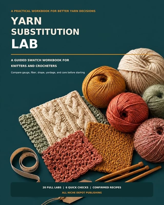 Yarn Substitution Lab: A Guided Swatch Workbook for Knitters and Crocheters to Compare Gauge, Fiber, Drape, Yardage