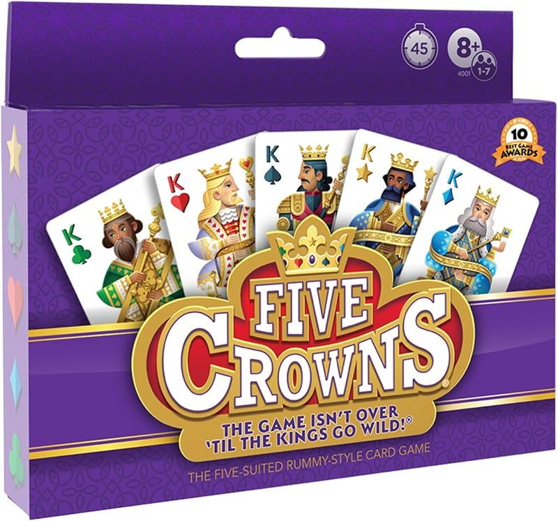 Five Crowns Rummy Style Card Game for Kids and Adults, Family Game Night — best Amazon Games to keep you entert for