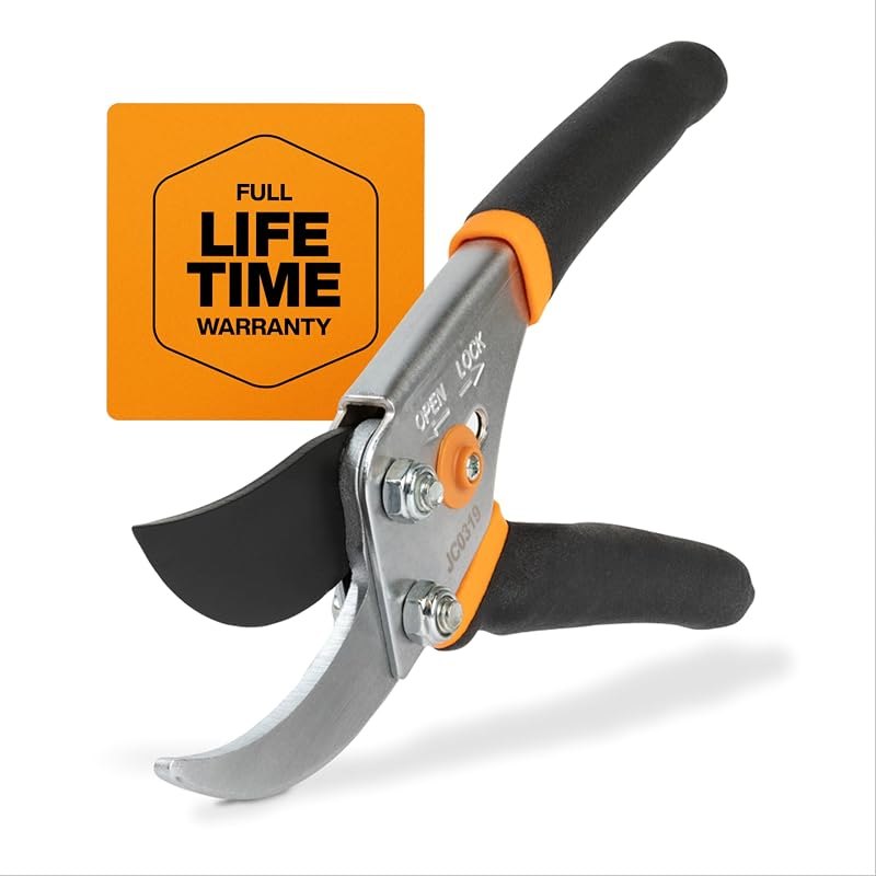 Fiskars Bypass Pruning Shears, 5/8" Cut Capacity Garden Clippers — Hoses, pruners, and beds that surviv for hoses