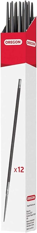 Oregon 7/32-Inch (5.5 mm) Professional Round Chainsaw Chain Sharpening Files for 3/8-Inch, .404-Inch Saw Chains, 12