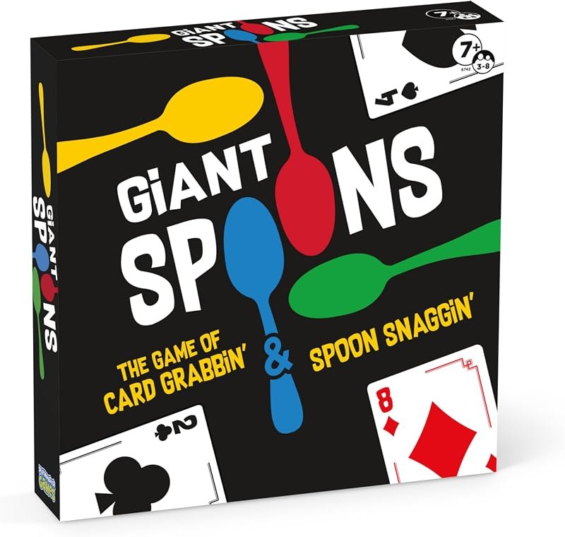 PlayMonster Giant Spoons,Card Games - Spoons Game,Deck of Cards,Fun Family Games for Kids and Adults, Playing
