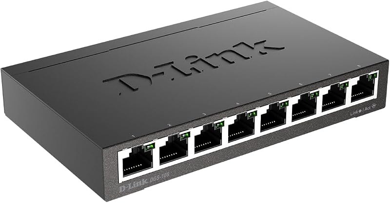 D-Link 8-Port Gigabit Unmanaged Ethernet Switch for Office, Media or Gaming — best printers wall mount for printers