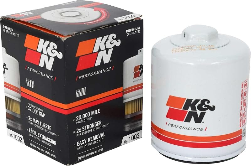 K&N Oil Filter: 20,000 Mile Engine Protection with Wrench Off Nut, HP-1002 — off replacement parts for off replacement