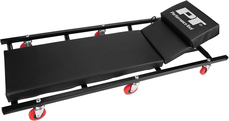 Performance Tool W85005 40 in. 6-Caster Rolling Shop Creeper — Jack stands, drain pans, and creeper for jack stands