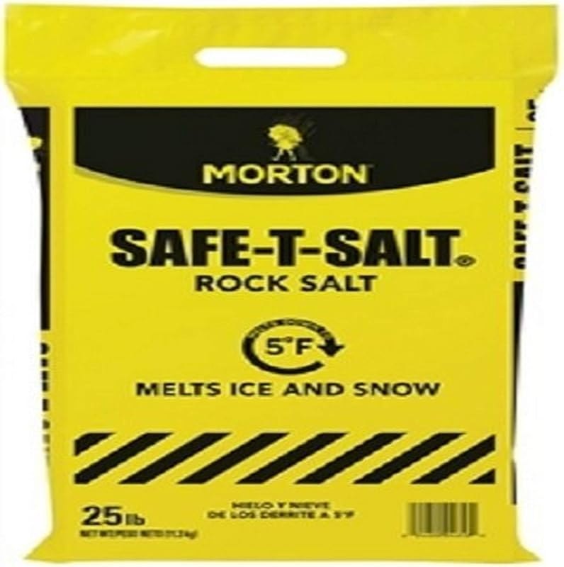 Safe-T-Salt Rock Salt 25.0 LB For Snow And Ice Removal — snow ice melt amazon for snow ice melt