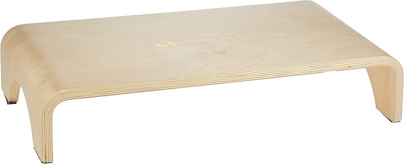 EARTHLITE Wooden Step Stool - Beautiful Finish, Large Surface, Strong & Stable Bed Step, Foot Stool, Massage Step-Up