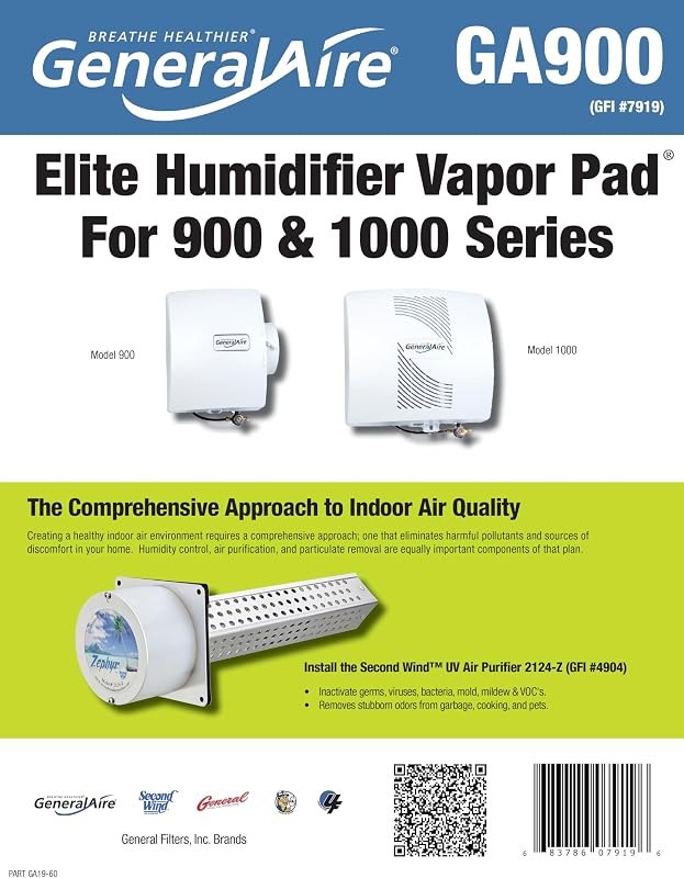 GeneralAire GA900 Humidifier Water Filter For GeneralAire 900 & 1000 Humidifiers - GFI #7919 — humidifiers humidifier