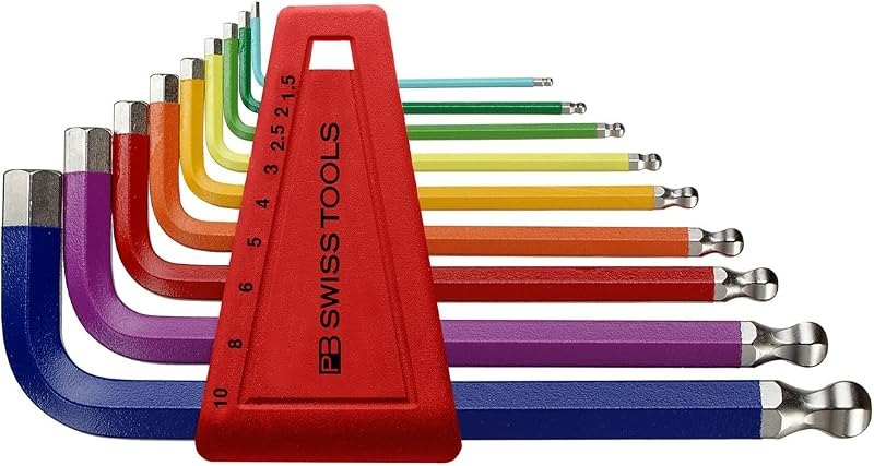 PB Swiss Tools PB 212H-10 RB Ballend hex set rainbow — kit for home tool kit