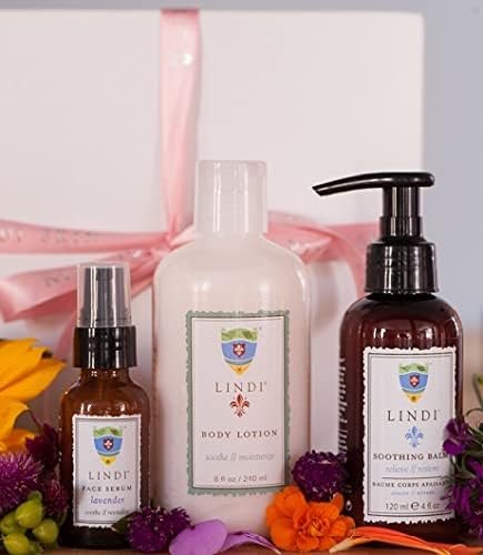Lindi Skin Vital Hydration Gift Set, 3 Piece Chemo Skin Care Kit — Serums and balms for reactive skin. for serums