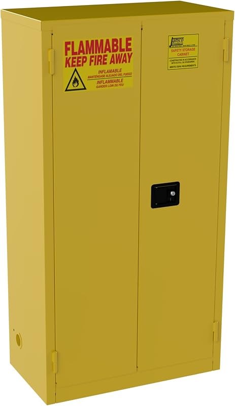 Jamco 44 Gallon Steel Flammable Safety Cabinet, Manual Doors, Yellow — Chemicals and home supplies that ear for