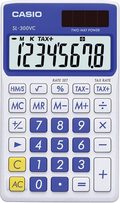 SL-300VC Solar Powered Standard Function Calculator, Blue — solar desk holder amazon for solar desk holder