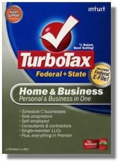 2008 TurboTax Home & Business Federal + State + 5 Efiles Intuit Turbo Tax — Financial software applications and for