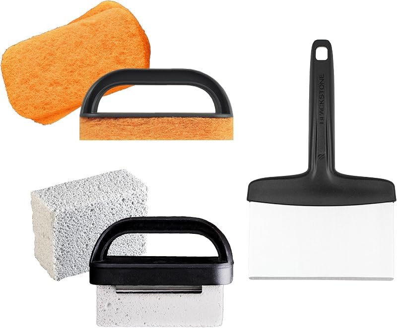BLACKSTONE 5060 Professional 8-Piece Griddle Cleaning Kit, Stainless Steel, Black — off cleaning kit for off cleaning