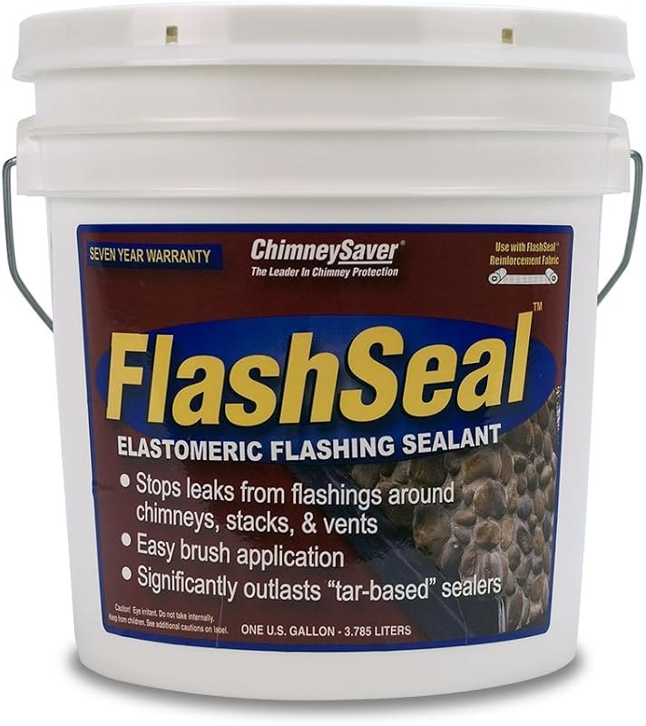 ChimneySaver FlashSeal Elastomeric Roof Chimney Flashing Sealant - Flexible and Long Lasting Waterproof Sealant to