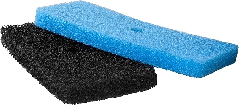 TotalPond Replacement Filter Pads for Pond Filter Boxes, Black Coarse & Blue Fine Foam Filter Sponge for Freshwater