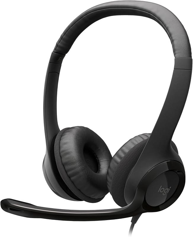 Logitech ClearChat Comfort/USB Headset H390 (Black) — best teams USB headset with mic for teams usb headset mic