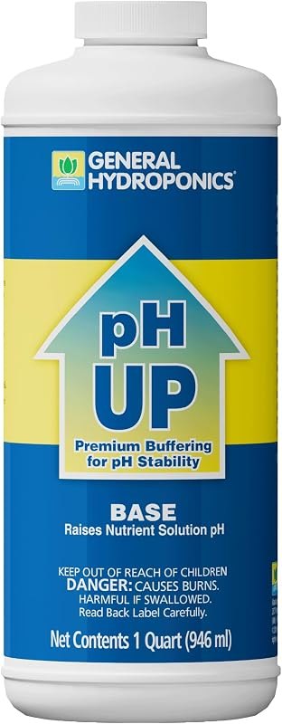 General Hydroponics pH Up Liquid Premium Buffering For pH Stability, Quart — hydroponics ph meter for hydroponics meter