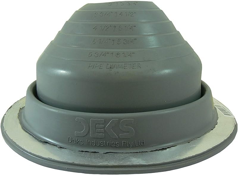 #4 (3" - 6") Round Gray EPDM Flexible Pipe Flashing Dektite Metal Roof Jack Pipe Boot - Metal Roofing Pipe Flashing -