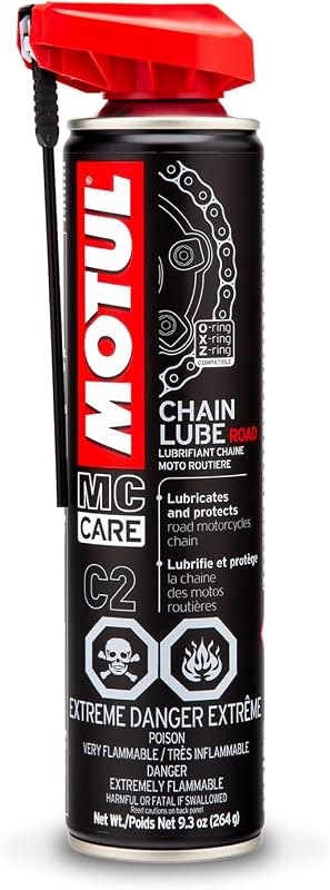Motul C2 Chain Lube Road - Motorcycle Chain Lubricant Spray for Street & Sport Bikes, 9.3 oz Can (111819) — best