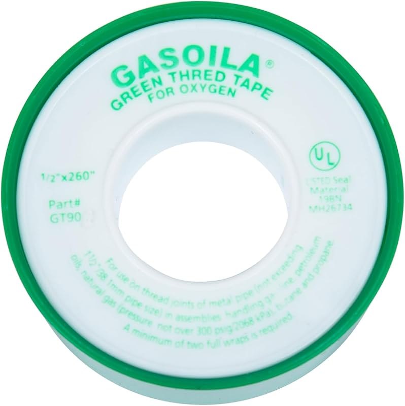 Gasoila Green PTFE Thread Seal Tape — Leak tape, supply lines, and the 2 a for leak tape supply lines