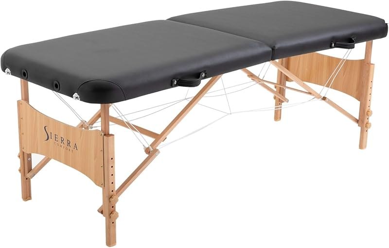 Sierra Comfort Basic Portable Massage Table, Black — massage floor stand for massage floor stand
