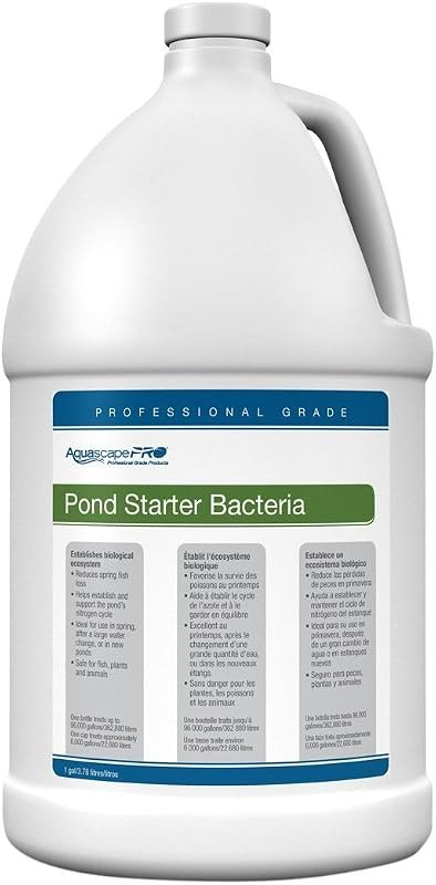 Aquascape 40011 AquascapePRO Pond Starter Bacteria/Liquid Water Treatment - 1 Gallon — pond beneficial bacteria for